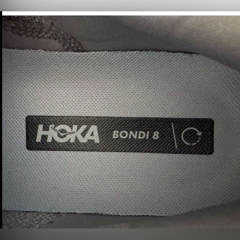Hoka One One Men’s Bondi 8 in Light Gray Size 10 Athletic Sneakers - Picture 8 of 11